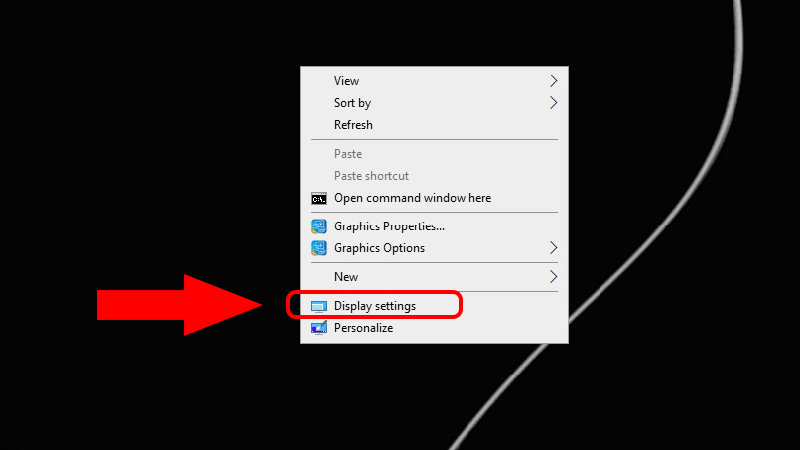 Chọn Display settings